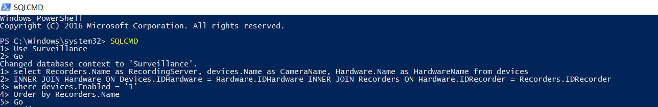 How to get the number of active cameras in the current VMS system (query)